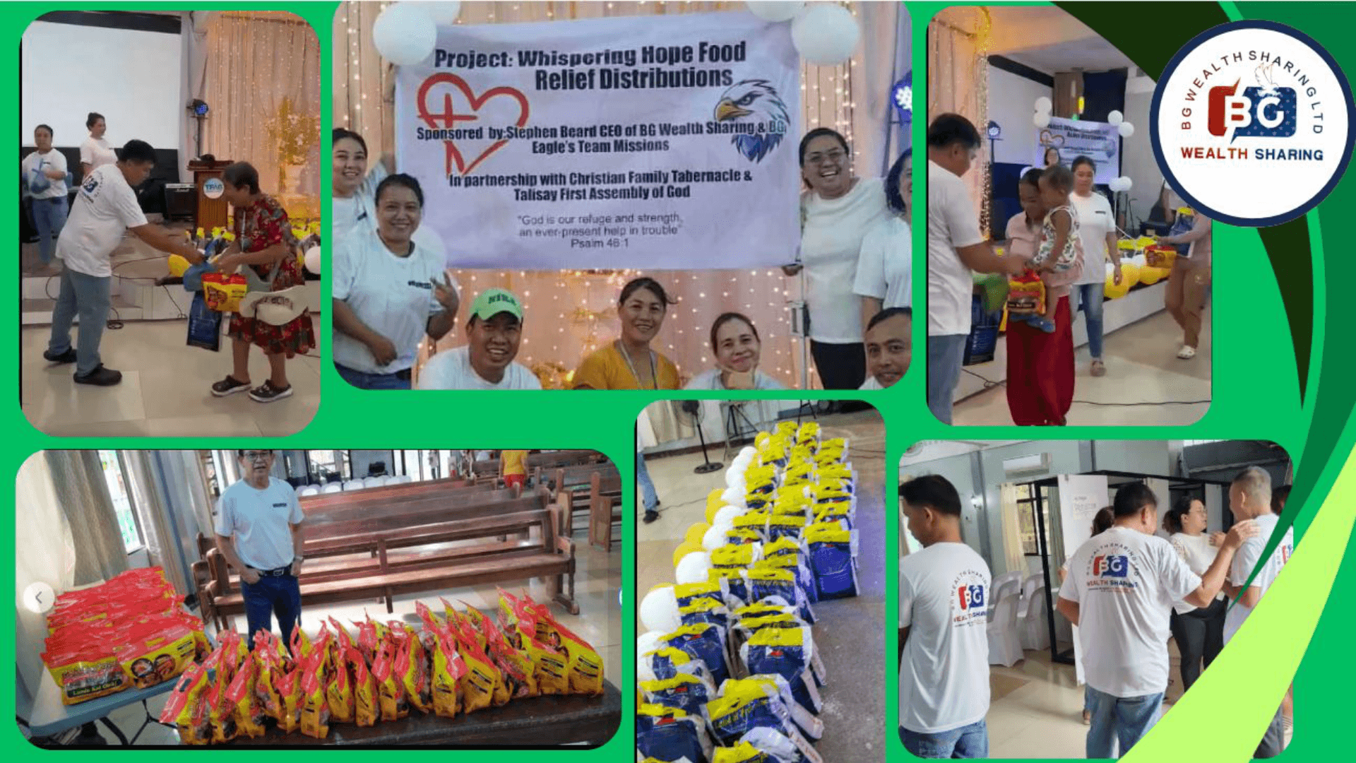 Project Whispering Hope food relief distributions by BG Wealth